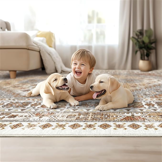 4x6 Area Rugs for Living Room, Non-Slip Backing Small Kids Rugs for Bedroom - Image 9