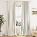 Guken Cream 100% Blackout Curtains 145 Inch Length 2 Panels Set by Guken