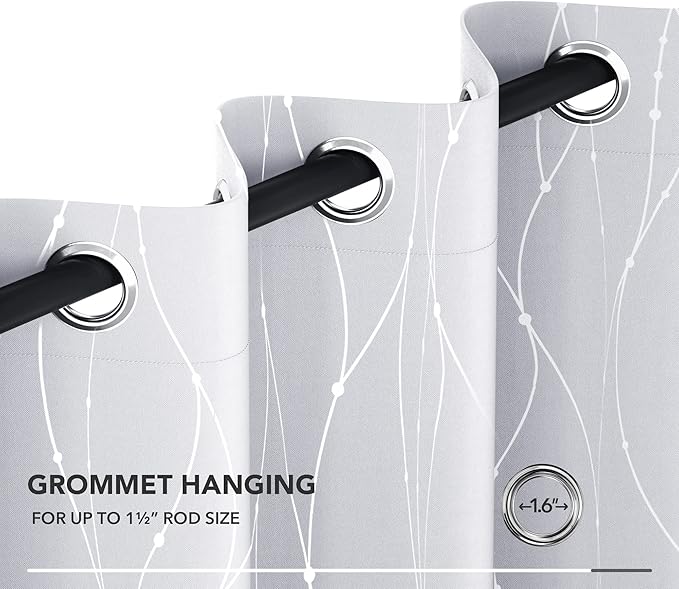 Deconovo Room Darkening Curtains, Thermal Insulated Noise Reduced Drapes - Image 7