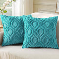 decorUhome Summer Throw Pillow Covers 20x20 Inch Set of 2, Soft Plush Faux Wool by decorUhome