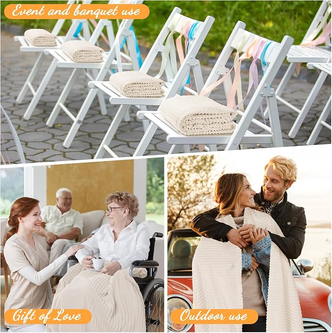 Buryeah 48 Pcs Flannel Throw Blanket Bulk 50 x 60 in Sleepover Blanket Outdoor - Image 4