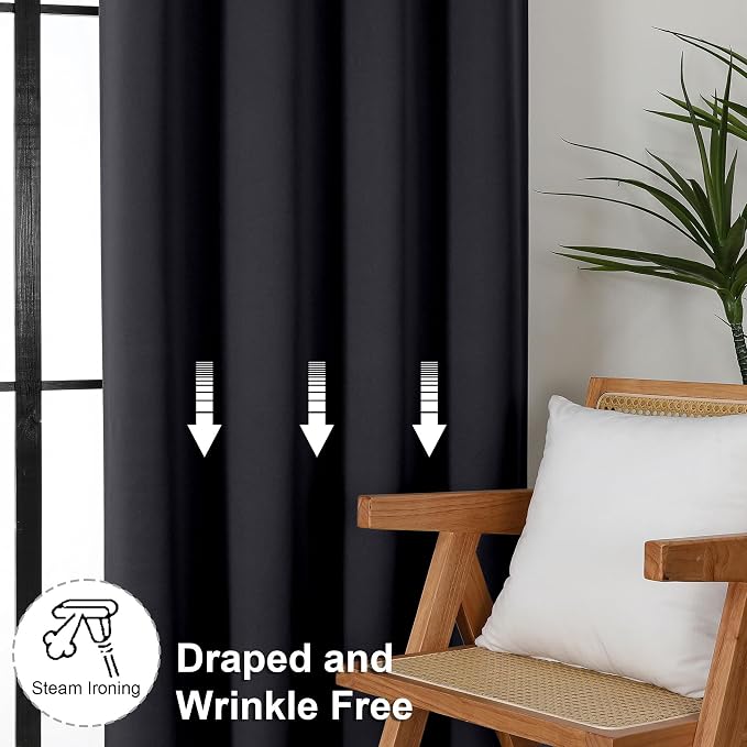 Simplebrand Ava Halloween Black Short Blackout Curtains - Image 7