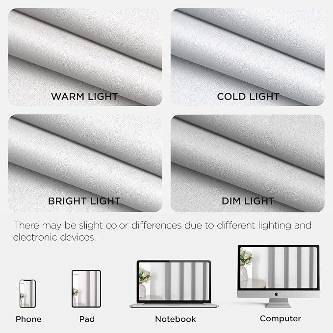 Joydeco Blackout Patio Sliding Door Curtains 108 Inches Long, Grommet Privacy - Image 8