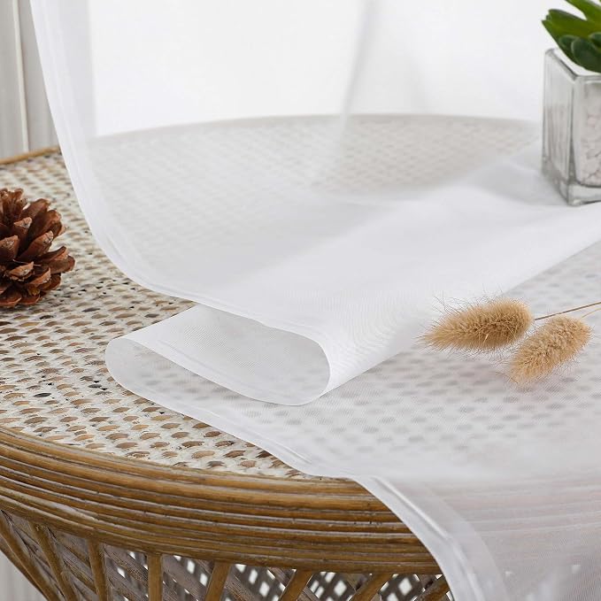OVZME White Bedroom Curtains 96 Length - Image 4