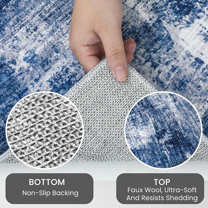 IOHOUZE Abstract Runner Rug 3x14 Ft Washable Runners - Image 4