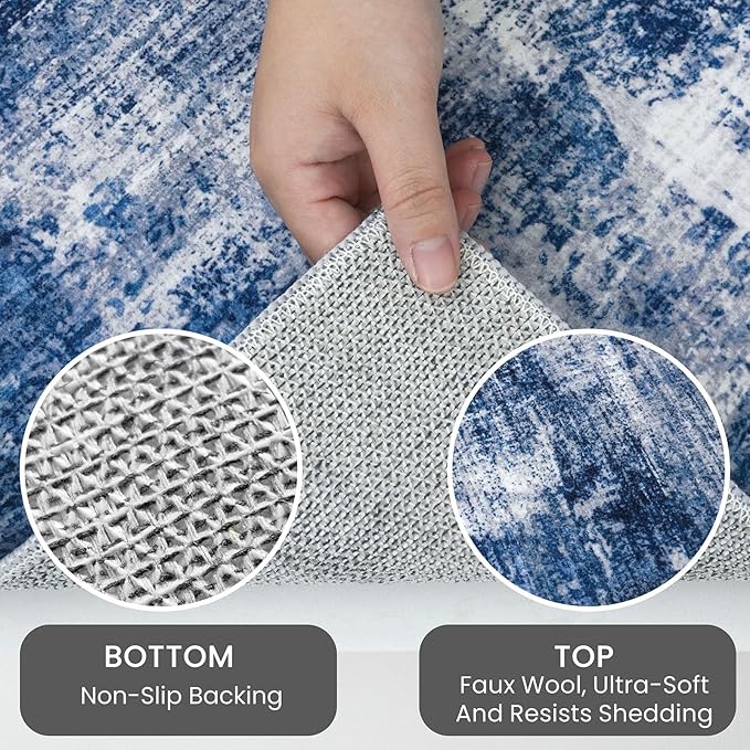 IOHOUZE Abstract Runner Rug 2x12 Ft Washable Runners - Image 4