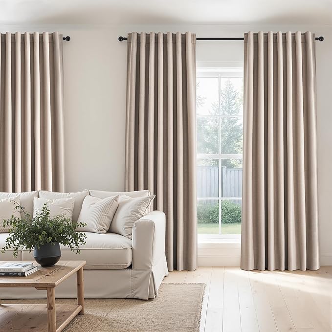 102 inch long Linen blackout curtains - Image 7