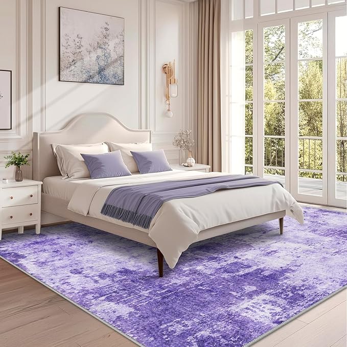 Washable Area Rugs 6'x9' Non-Slip Modern Abstract Soft - Image 2