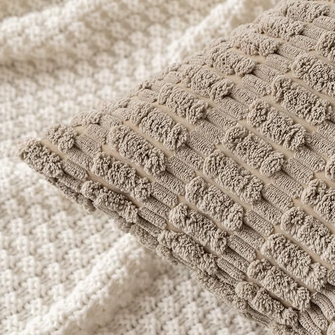 MIULEE Pack of 2 Corduroy Decorative Throw Pillow Covers 18x18 Inch Soft Boho - Image 2