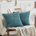 Fancy Homi 2 Packs Teal Decorative Throw Pillow Covers 18x18 Inch by Fancy+Homi