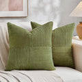 Fancy Homi 2 Packs Moss Green Samll Decorative Throw Pillow Covers 12x12 Inch by Fancy+Homi