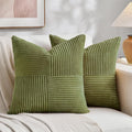 Fancy Homi 2 Packs Moss Green Decorative Throw Pillow Covers 16x16 Inch by Fancy+Homi
