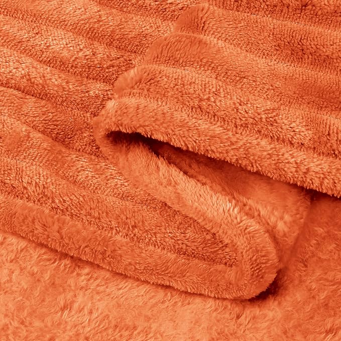 BEDELITE Fleece Blanket Twin Size – 3D Ribbed Jacquard Soft and Warm Decorative - Image 6