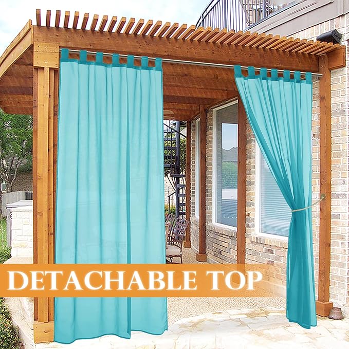 RYB HOME Outdoor Sheer Curtains - Image 4