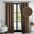 RYB HOME 100% Blackout Polyester Textured Curtains 90 inches Long, Thermal by RYBHOME