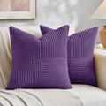 Fancy Homi 2 Packs Purple Decorative Throw Pillow Covers 20x20 Inch by Fancy+Homi