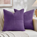 Fancy Homi 2 Packs Purple Samll Decorative Throw Pillow Covers 14x14 Inch by Fancy+Homi