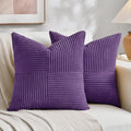 Fancy Homi 2 Packs Purple Big Decorative Throw Pillow Covers 24x24 Inch by Fancy+Homi