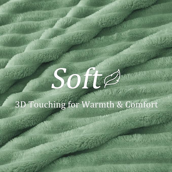 BEDELITE Fleece Green Throw Blanket - Image 5