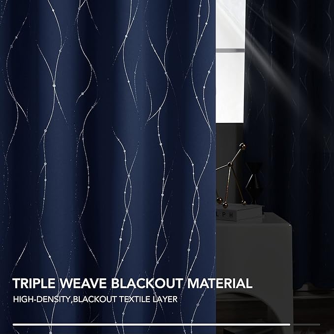 Deconovo Blackout Curtains, Thermal Insulated Noise‑Reducing Grommet Drapes - Image 9