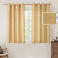LAMIT Faux Linen Curtains for Bedroom, Light Filtering Panels, Grommet Privacy by LAMIT