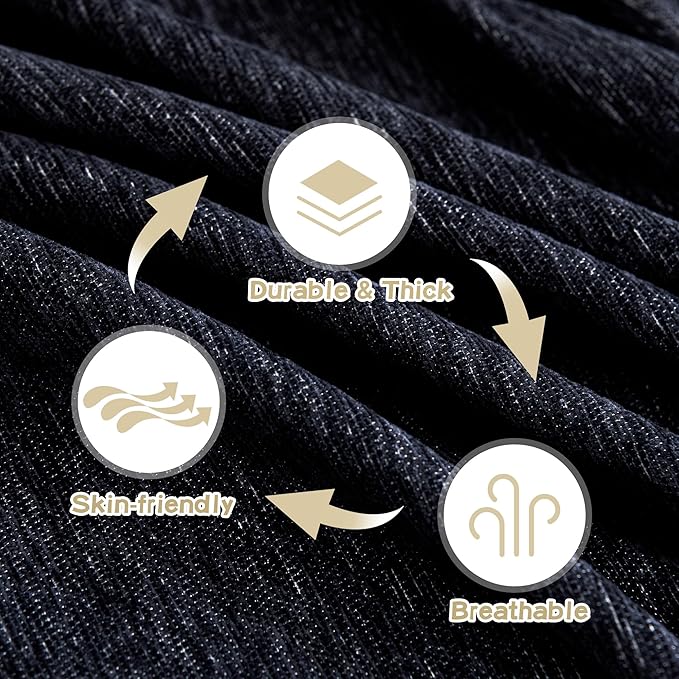 MYSKY HOME Chair Couch Covers - Sectional Couch Covers for Pet Sofa Covers - Non Slip Soft Couch Cover, Washable Furniture Protector - Slipcover with Tassel Sofa Throws, 71"x91", Navy Blue