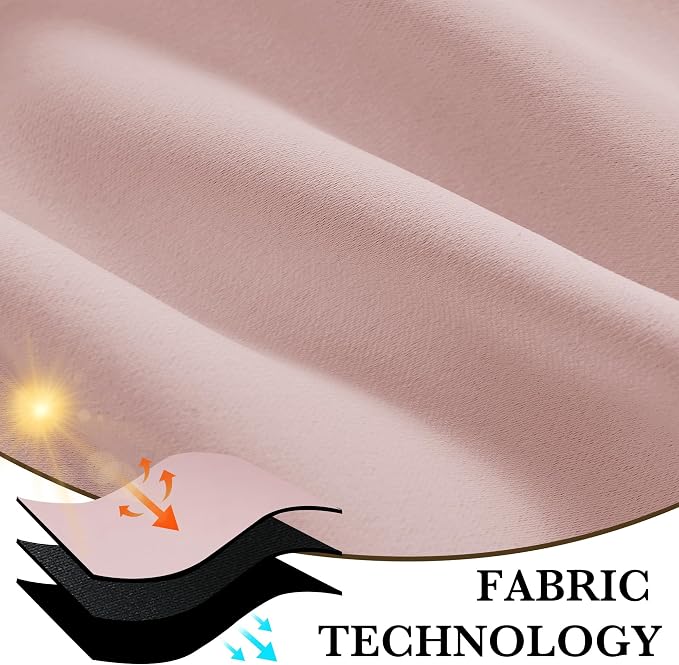 RYB HOME Bedroom Blackout Curtains 72 inches Long, 100% Blackout Thermal - Image 7