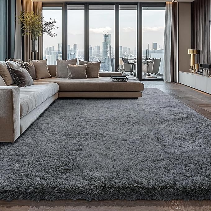Shag Area Rugs for Bedroom Living Room, 5X8 Ultra Soft Fluffy Area Rugs for Dorm by Boshengya
