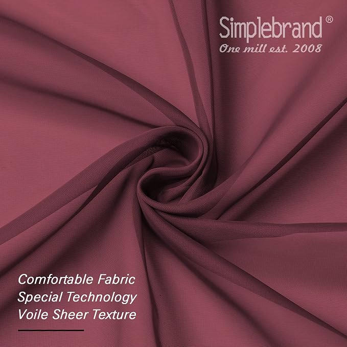 Simplebrand Red Sheer Panles 72 Inches Long 2 Panels - Image 6