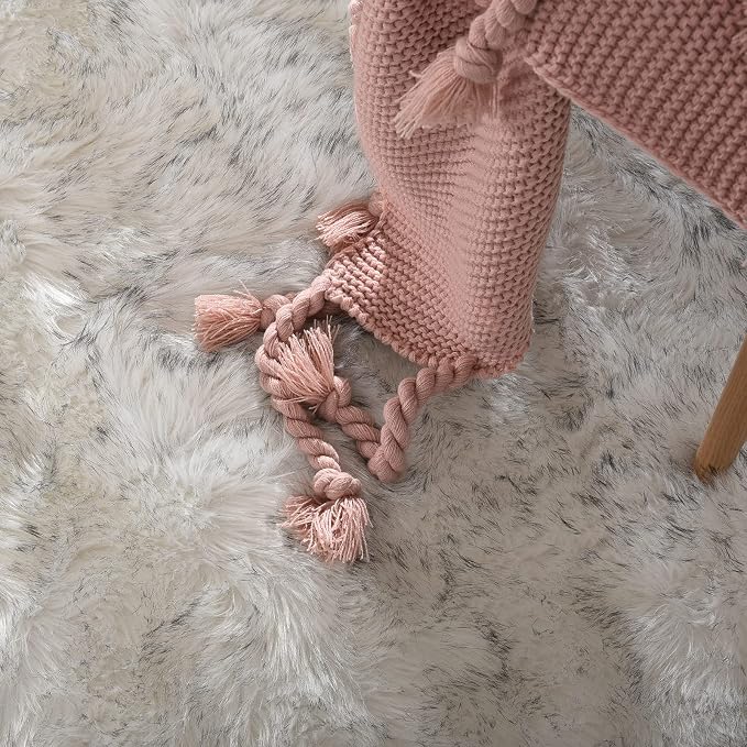 Goolela Sheepskin Area Rug 5x8 Fluffy Fuzzy Furry Rug - Image 7