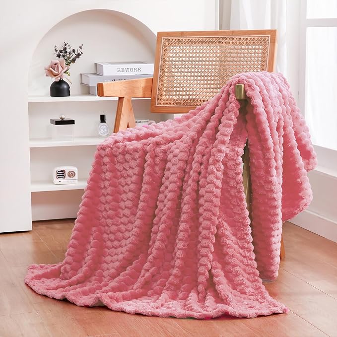 Rose Pink Throw Blanket 50"×60" inches Gifts - Image 4
