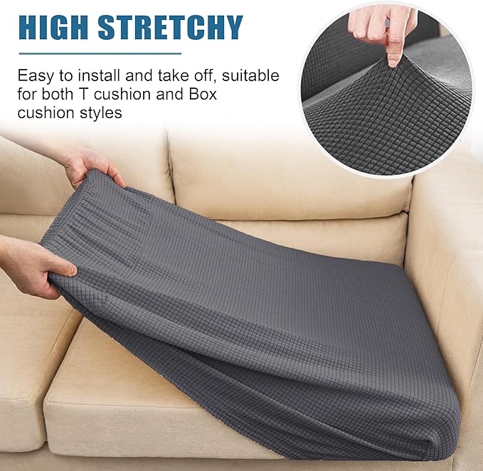 Water-Repellent Sofa Cushion Covers Jacquard High Stretch Fabric Furniture - Image 6