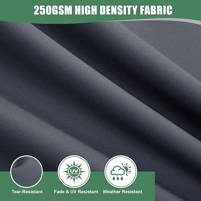 Chaise Lounge Cushions Outdoor Set of 4 - Waterproof and Fade Resistant Sun Lounger Replacement Cushions - Patio Lounger Pads with Removable Cover for Pool, Deck, 72 x 21 x 3 Inch, Dark Grey