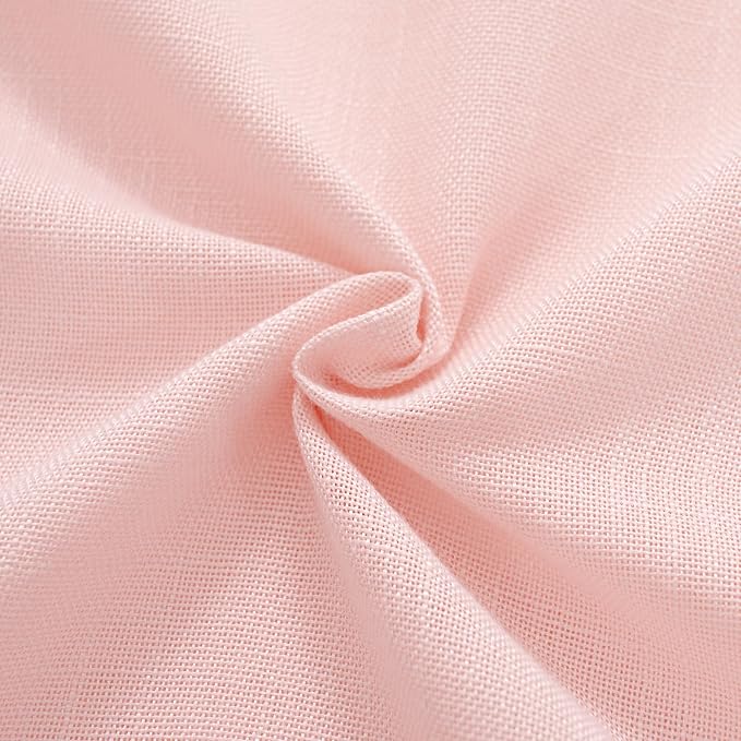 Blush Pink Semi Sheer Linen Curtains - Image 6
