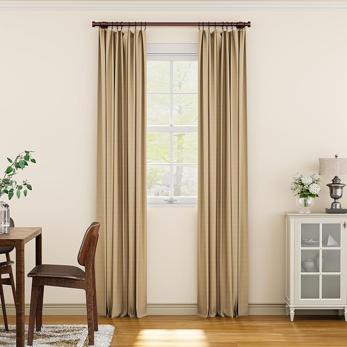 YaFex Heavy Duty Curtain Rods 32-60 Inch, 1 Inch Adjustable Curtain Rod - Image 2