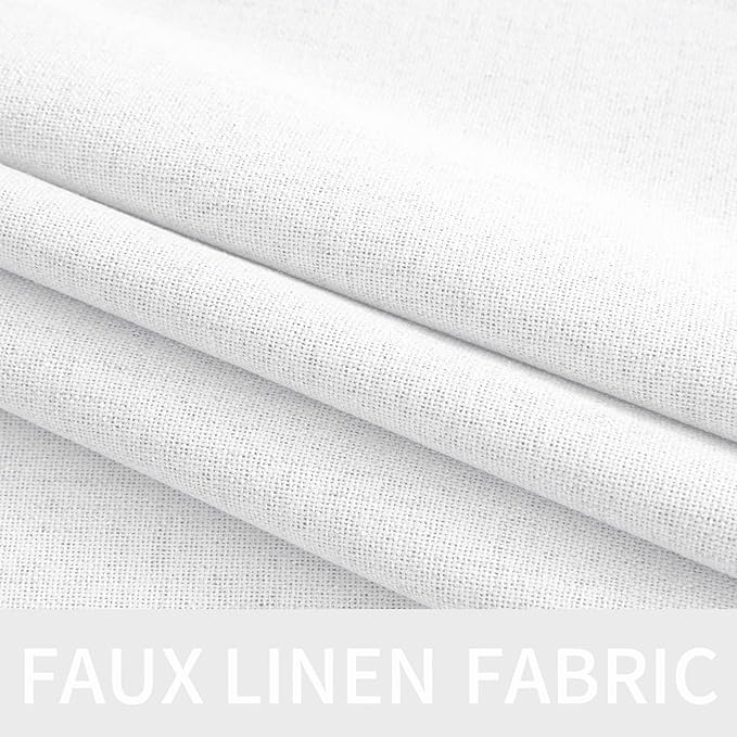 MIULEE 100% Blackout Linen Textured Curtains - Image 5