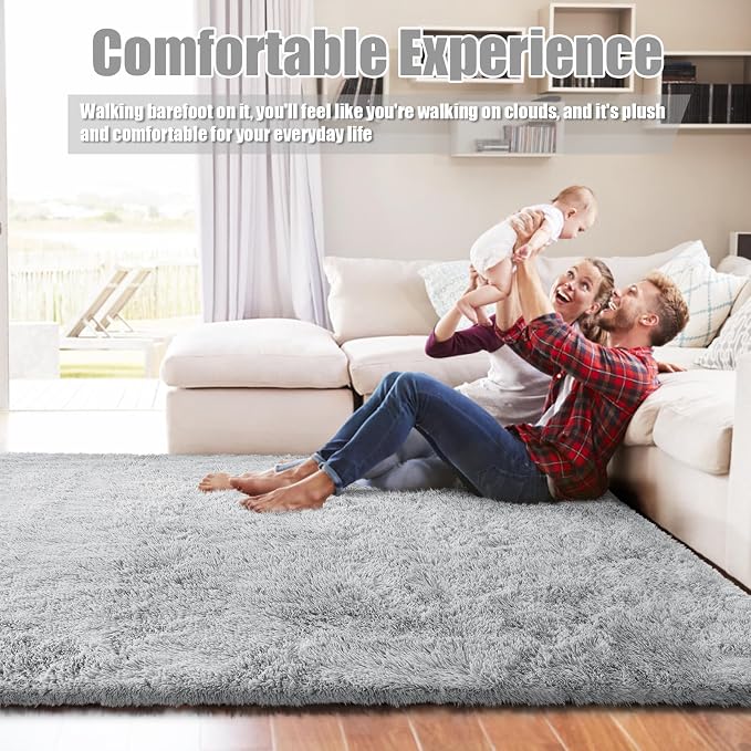 Ultra Soft Fluffy Area Rugs for Bedroom Living Room 10x14, Nursery Rug - Image 5