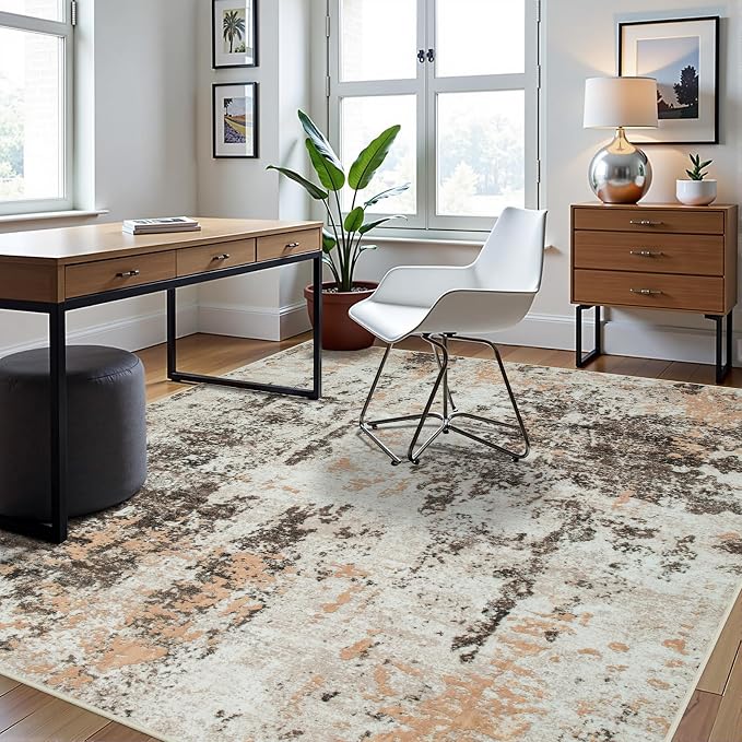 8x10 Area Rugs for Living Room Rug Washable: Abstract Large Rug for Dining Room - Image 3