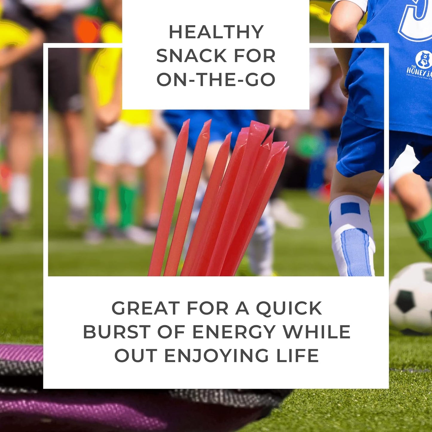 The Honey Jar Watermelon Flavored Honey Sticks - Pure Honey Straws For Tea, Coffee, or a Healthy Treat - One Teaspoon of Flavored Honey Per Stick - Made In The USA with Real Honey - (20 Count)