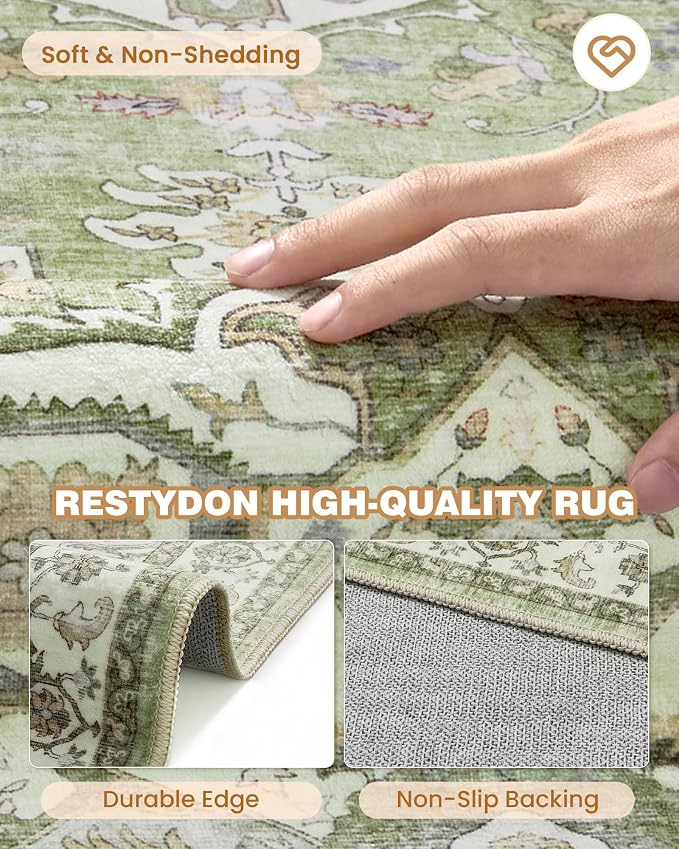 Kitchen Runner Rug Non Slip Washable 2.5x8, Soft Low Pile Entryway Rug Runners - Image 7
