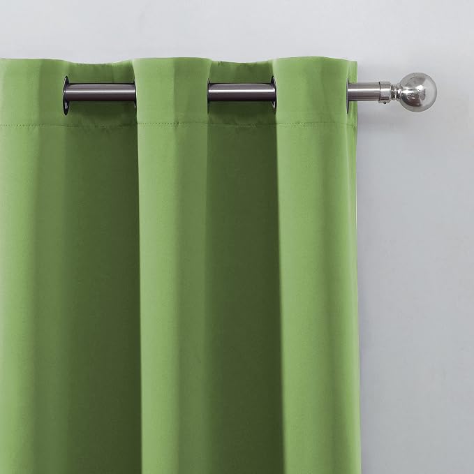 LEMOMO Light Green Thermal Blackout Curtains/52 x 54 Inch/Set of 2 Panels Room - Image 7