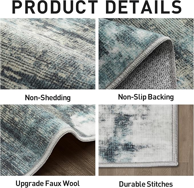 6x9 Area Rugs Washable Rug: Large Modern Abstract Living Room Rug Soft - Image 5