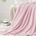 BEDELITE Fleece Blanket Twin Size – 3D Ribbed Jacquard Soft and Warm Decorative by BEDELITE