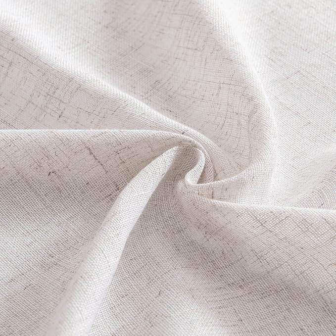 MIULEE White Linen Curtains 96 Inch Long - Image 8