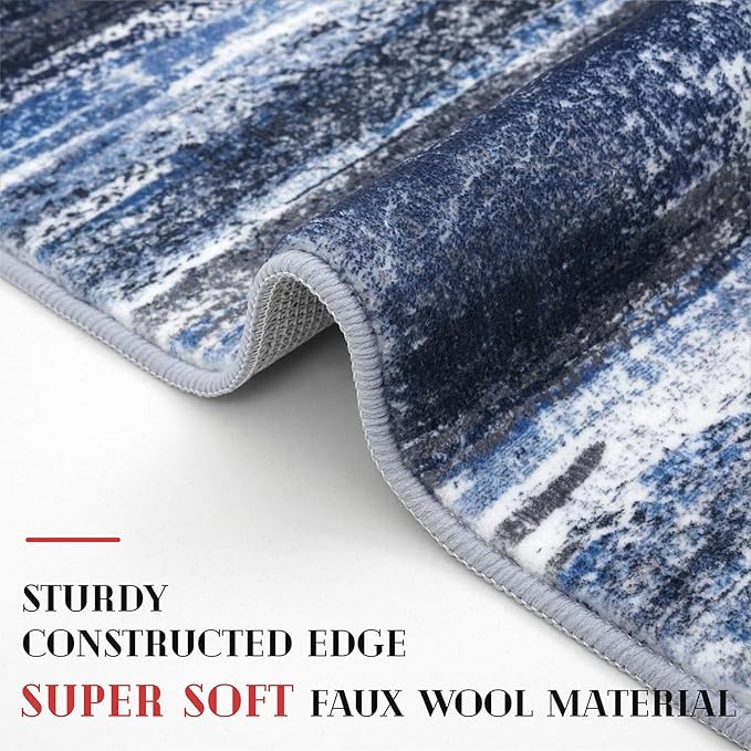 Lansny Modern Abstract Hallway Runner Rug - Image 4