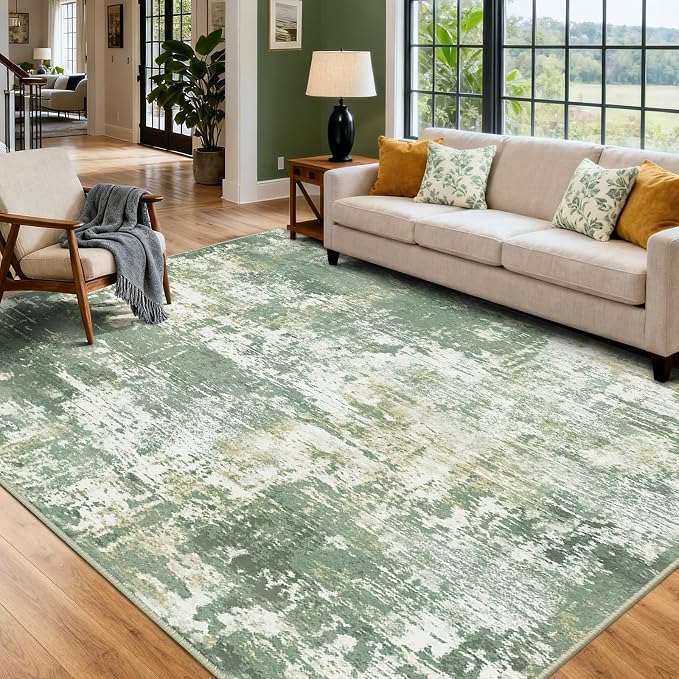 Washable Area Rugs 5'x8' Non-Slip Modern Abstract Soft - Image 3