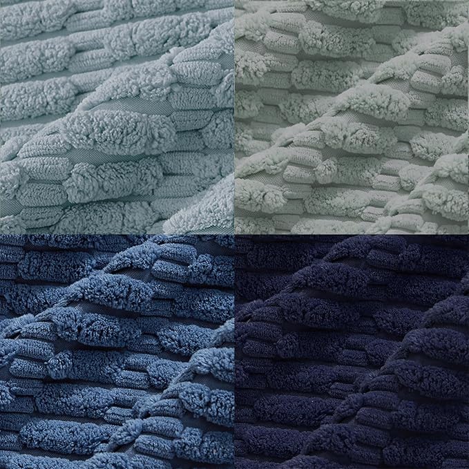 Fancy Homi Set of 4 Blue Decorative Throw Pillow Covers 12x12 Inch - Image 5