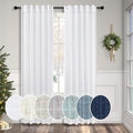 White Extra Long Curtains 9 FT for Living Room 2 Panel Sets Rod Pocket Back Tab by Pitalk