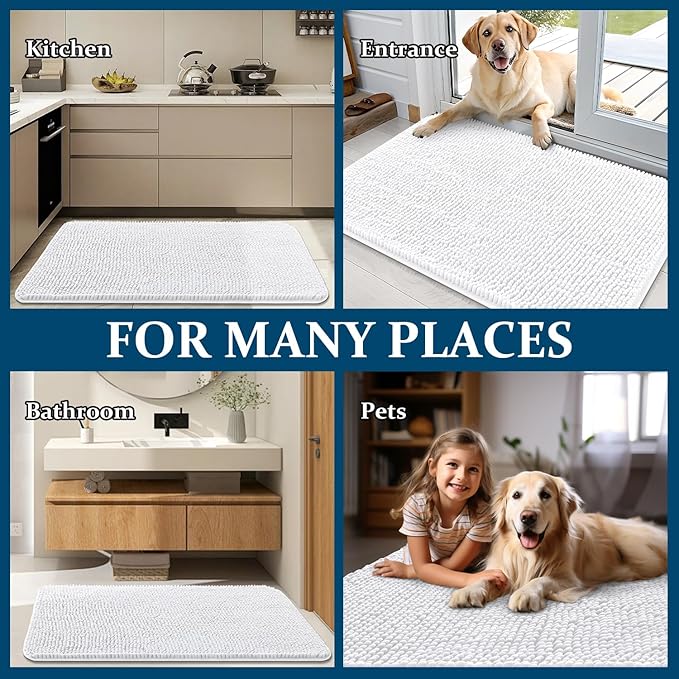 OLANLY Dog Door Mat for Muddy Paws 24x16, Absorbs Moisture and Dirt, Absorbent - Image 8