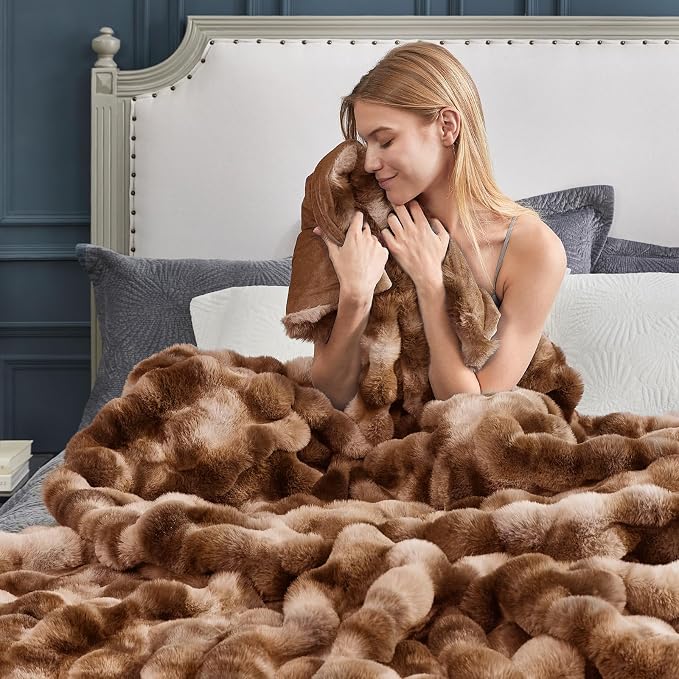 Cozy Bliss Faux Fur Throw Blanket by CozyBliss